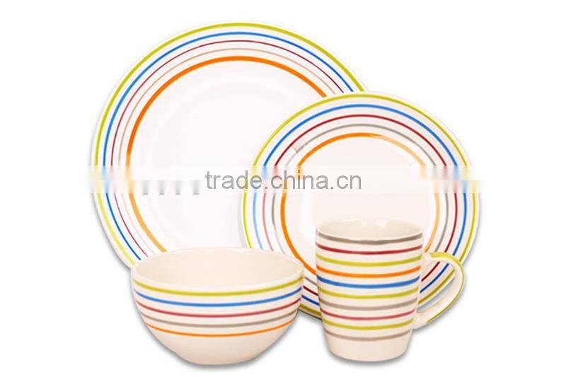 2014 lastest fashion decal handpainting ceramic stoneware bowl for promotion manufacture