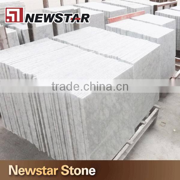 Newstar Standard Size Bianco Carrara White Marble Flooring Stone Tile