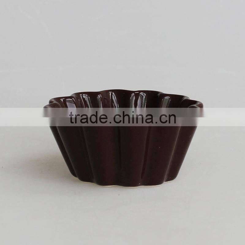 Set of 4 flower shaped ceramic tapas serving dish set