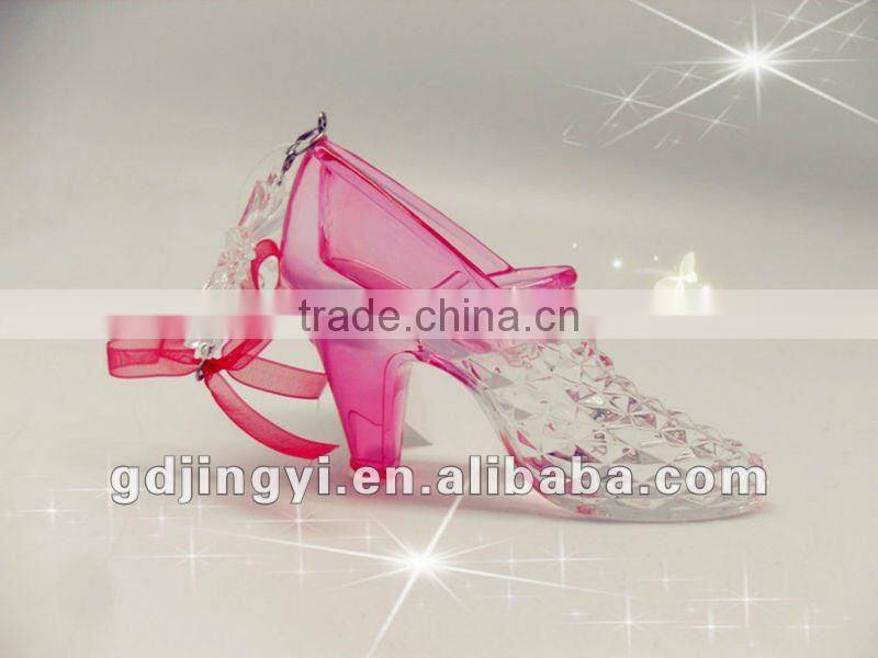 promotional acrylic Crystal craft heels shoes Valentines gift for girlfriend