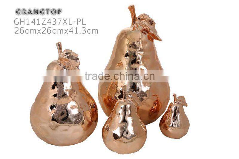 new Pear design indoor ceramic fruit ornaments