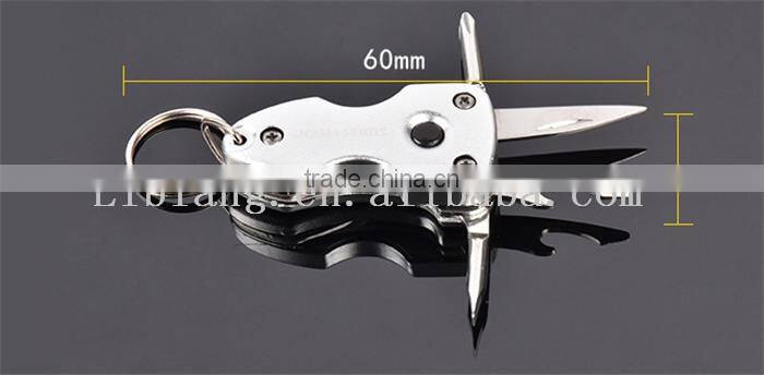 3CR13MOV Outdoor 7-in-1Portable Mini Key Ring