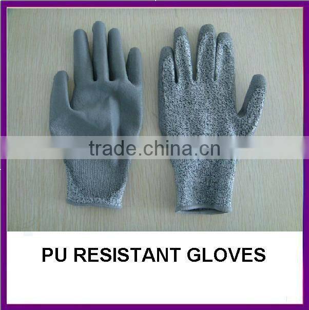 PU Coated Cut Resistant Gloves For Glass Handling ZM779