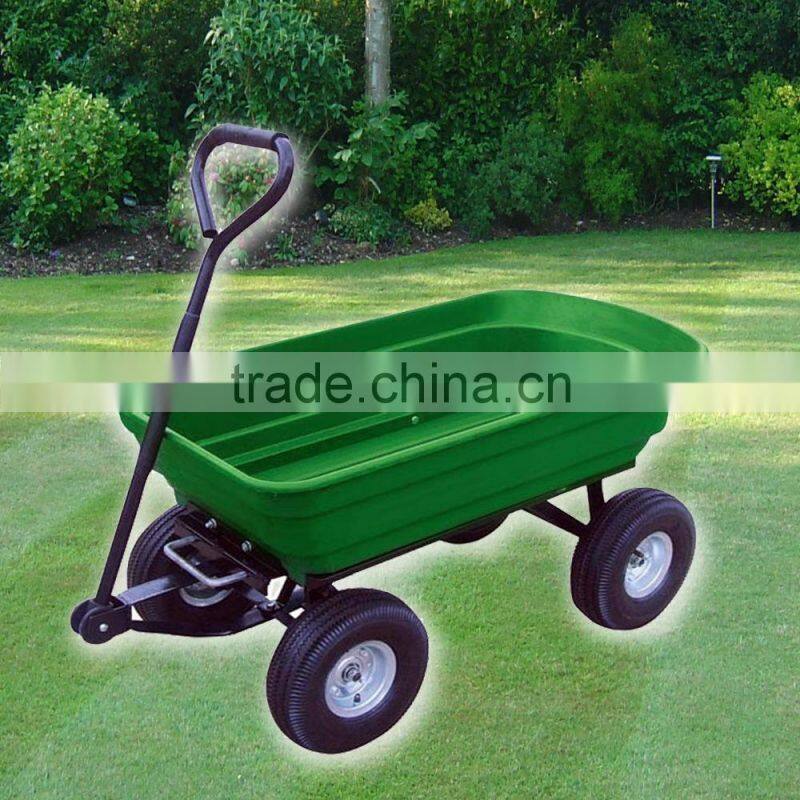 LARGE HEAVY DUTY GARDEN HOUSEHOLD 4 WHEEL UTILITY DUMP TRUCK WHEELBARROW TIPPER TC4253
