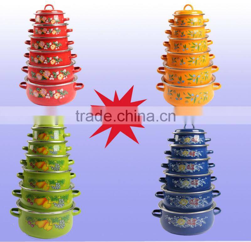 High quality bright color enamel casserole