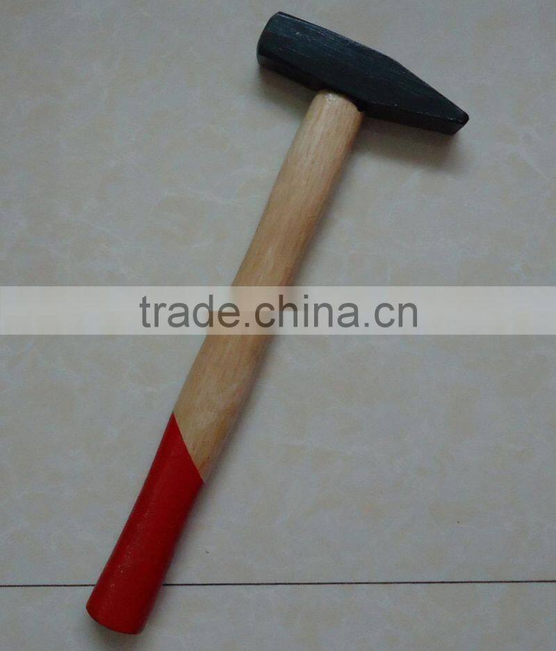 Cast Iron material German Type Machinist Hammer with wooden handle