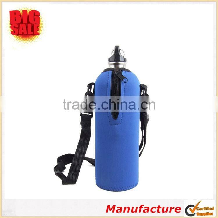 750ml Neoprene Insulated Sport Outdoor Water Bottle Cooler Soft/Waterproof/Light/Comfortable Bottle Cooler Shoulder Strap