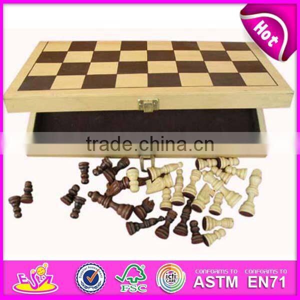 2015 High quality wooden chess set,portable and foldable wooden chess set with chessman,chess set made of solid wood W11A009