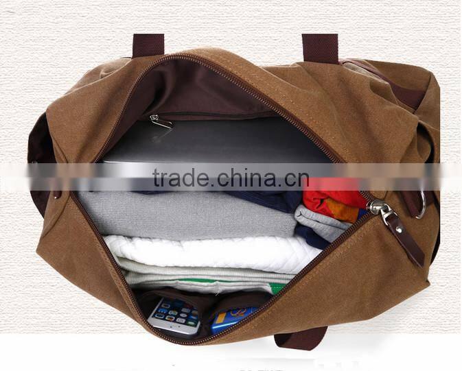 Custom colors canvas duffel travel bag