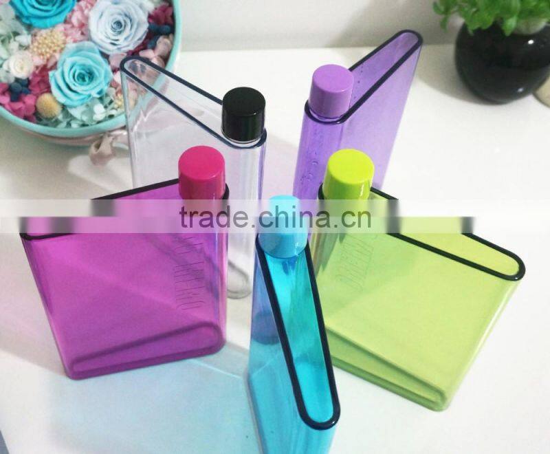 2016 New A5 notebook portable cup PP sports bottle with cup Creative bag cup