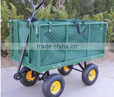 Garden hand tools four wheels heavy mesh tool cart TC1840