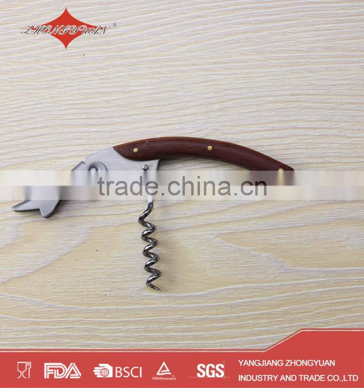 Novelty high quality wine corkscrew with wooden handle