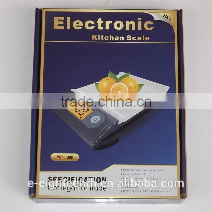 2016 new arrival hot sale Max 7kg/1g 1kg/0.1g Digital Kitchen Scale Fruits Electronic Weighing Balance