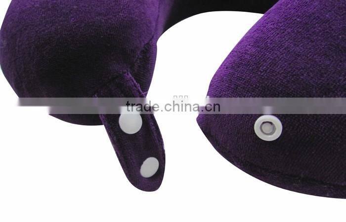 Foldable Memory Foam Neck Pillow Easy to Take with Button