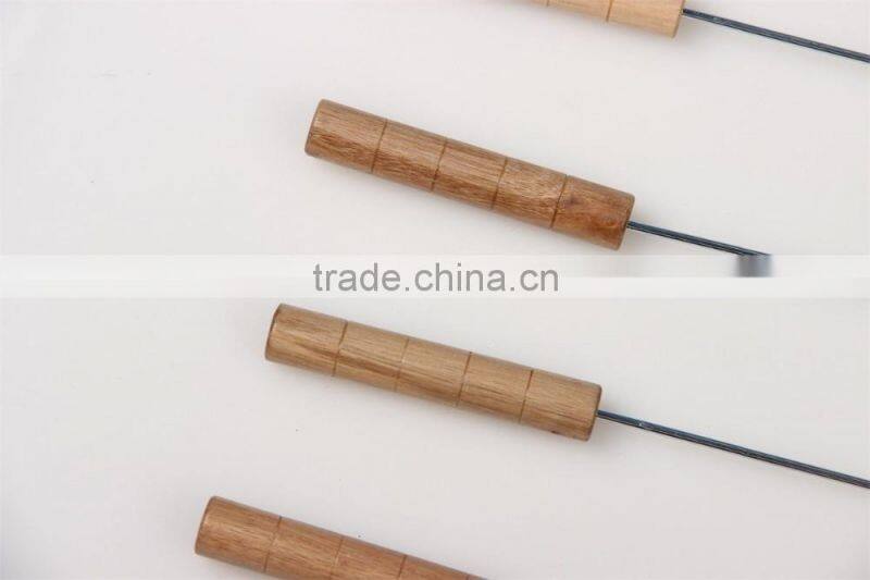 Outdoor Barbeque BBQ Forks Skewers Camping Grill Fire Sticks Eating Tools