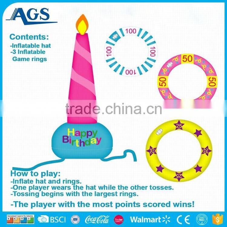 New design factory price kid game play rings inflatable toy