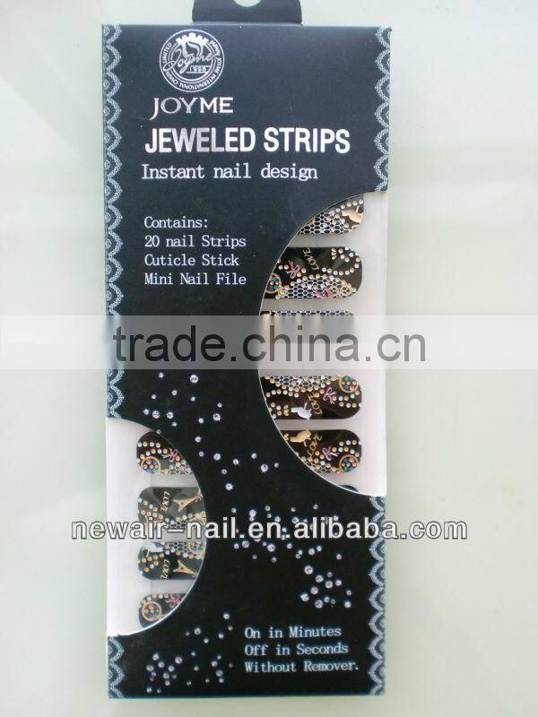 KOREA Quality 3D Nail Stickers with Diamond DIY Nail Gift, Elegant Nail Decals