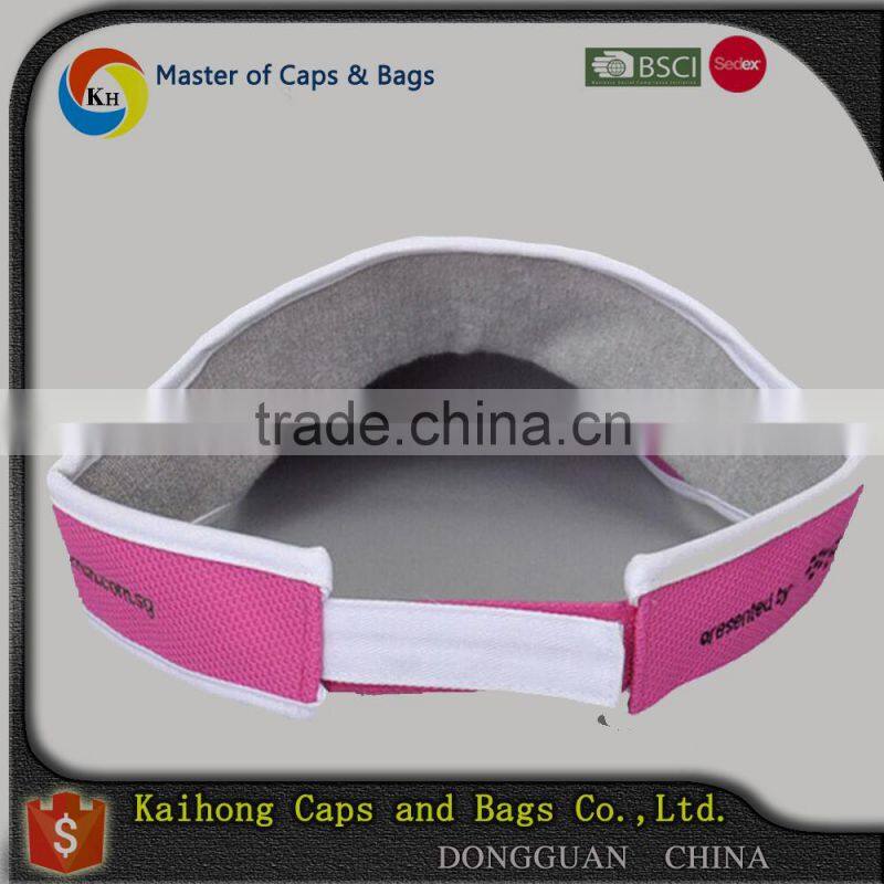 fashion mesh sun visor with embroidery logo