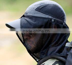 White gauze male mosquitoes in summer bees neck guard covered face fishing hat man sun hat covered face outdoor sun hat
