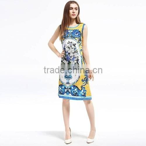 Custom vivid color cotton fabric for ladies printed fabric