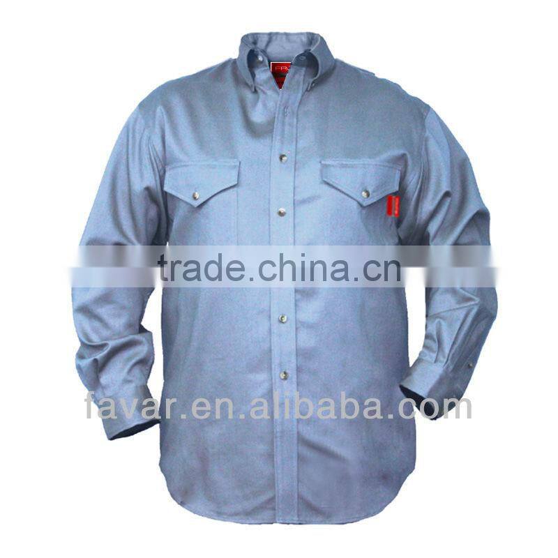 blank blue bulk cotton business casual flame retardant shirt for men 2013