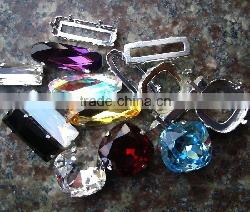 Factory price DZ-3002 decorative lead free oval light siam crystal stone for garment accessories