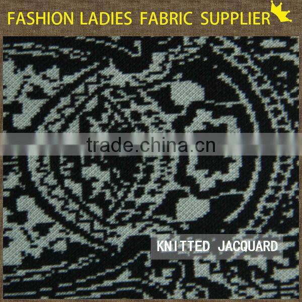 shaoxing textile T/R/SP jacqaurd fabric,new designs garments fabric,ladies' wearing dress fabric jacquard knitting fabric