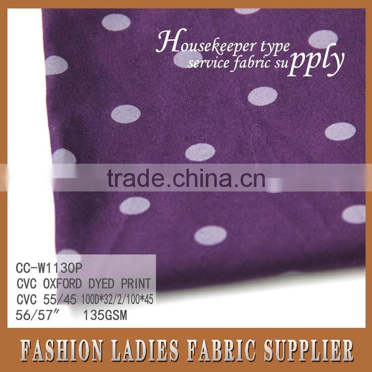china supplier wholesale cvc oxford dying print fabric