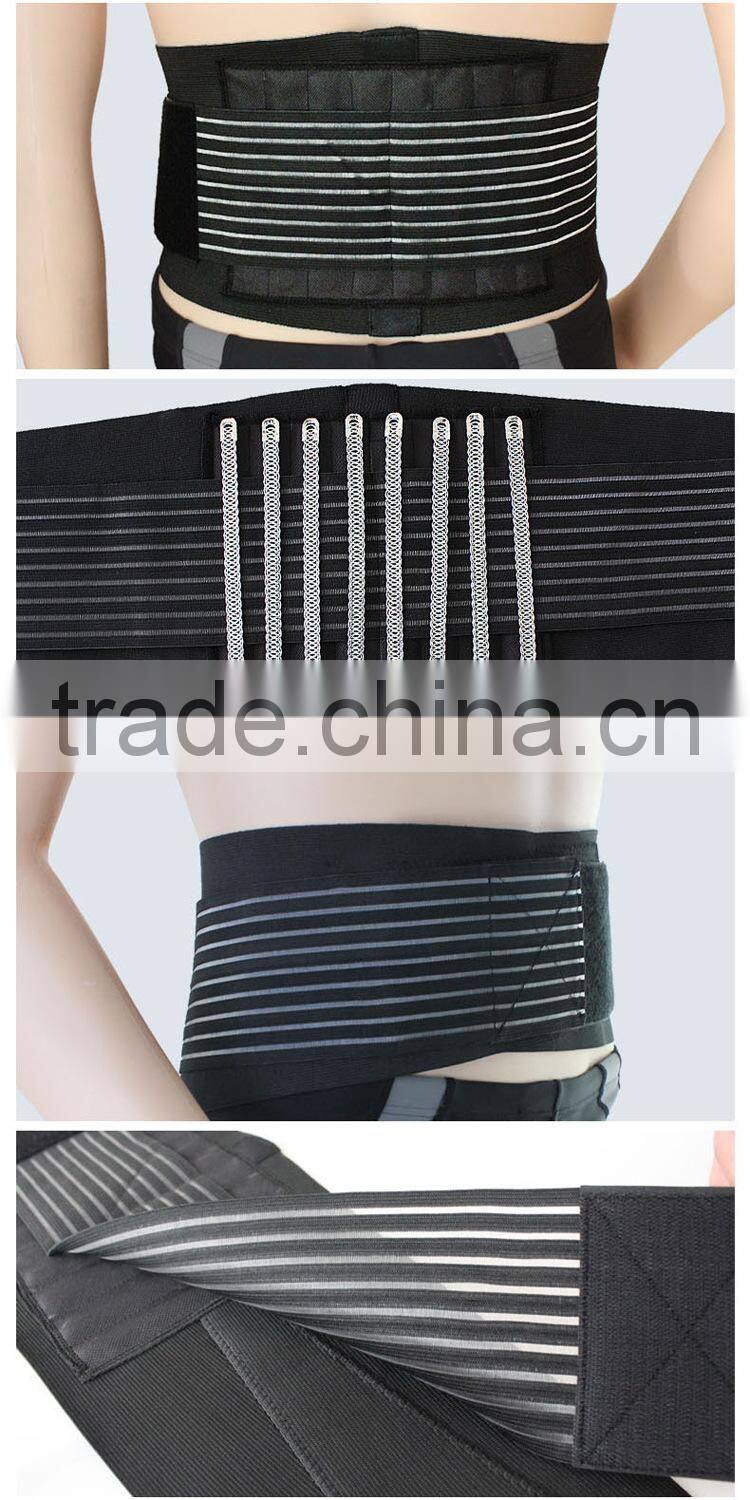 Black Sports Waist Training Belt with Spring