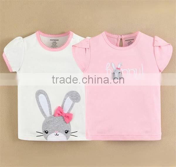 mom and bab 2015 baby clothes 100% cotton summer baby t shirt wholesale plain