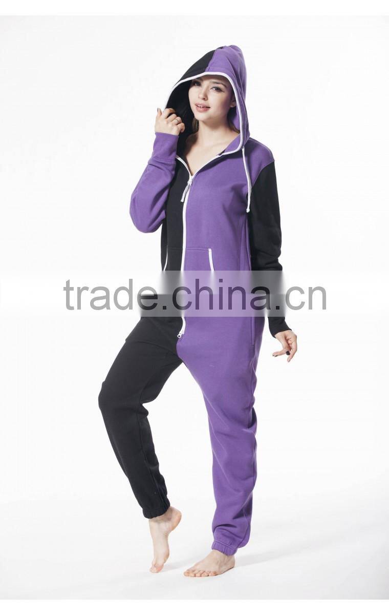 Hooded fleece blank onesie women fashion adult baby onesie