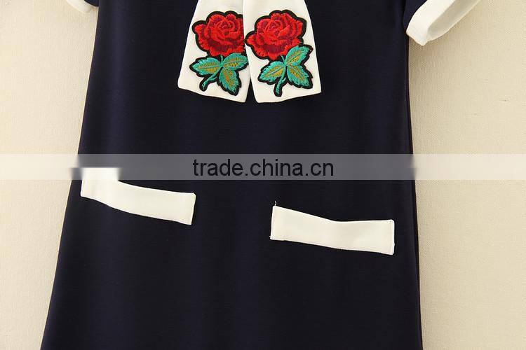 Fashion girl clothes & New child casual clever dress short sleeve baby girls clothing