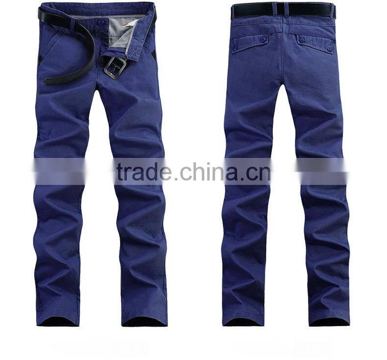Wholesale 100%Cotton Casual Long Slim Fit Pants For Man