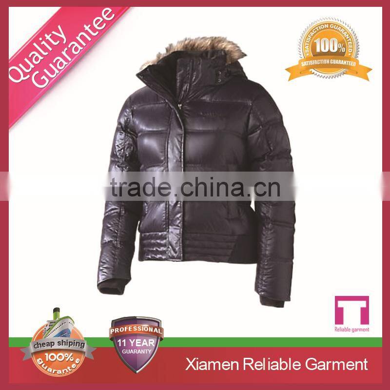 High quality women down coat with fur collar