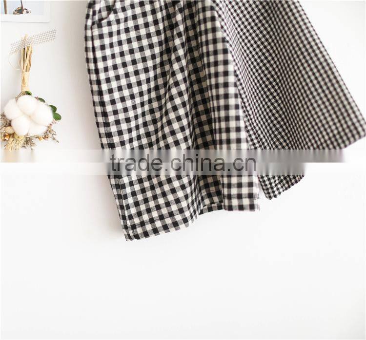 1-7 years Wholesale 2017 New Fashion Autumn Plaid Kids Wide Leg Pants (pick size )