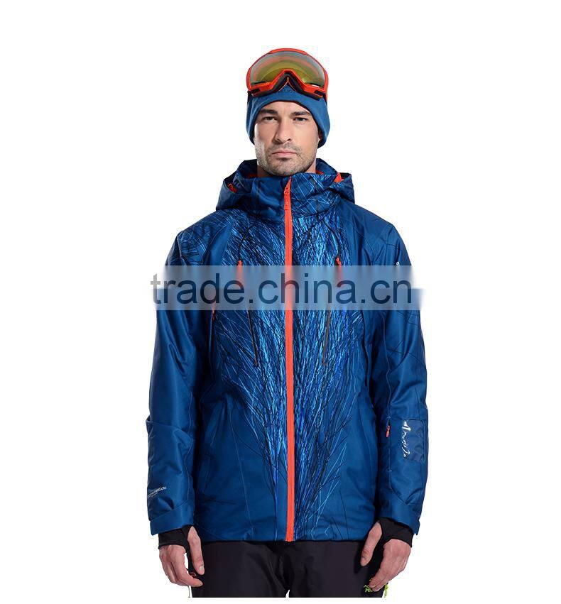 Men outdoor winter clothing OEM colourful ski jacket