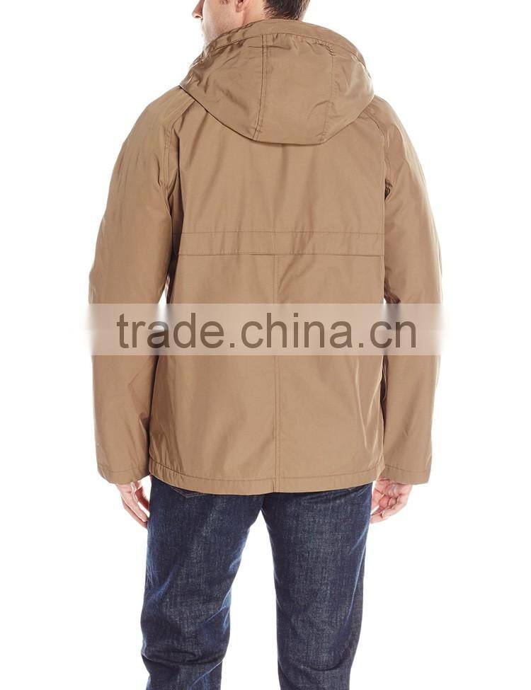 Custom varsity nylon/polyester coatches outdoor windbreaker hoodie jacket 2016