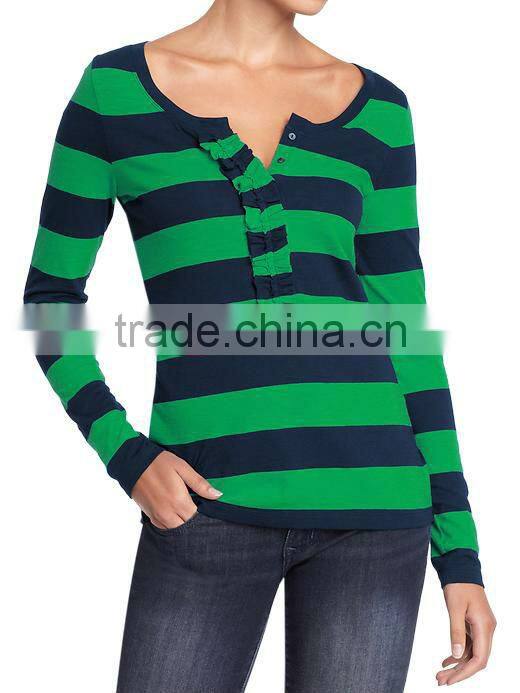 WOMEN RUFFLED T SHIRT