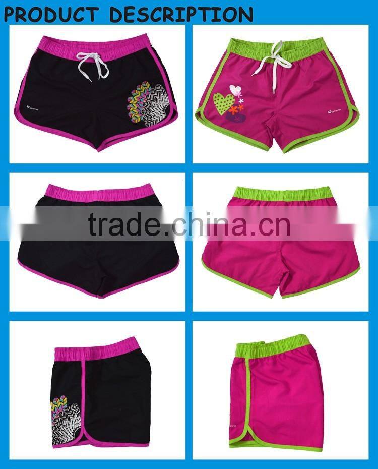 OEM Brand Board Shorts Women Swiming Trunks Pink Beach Shorts