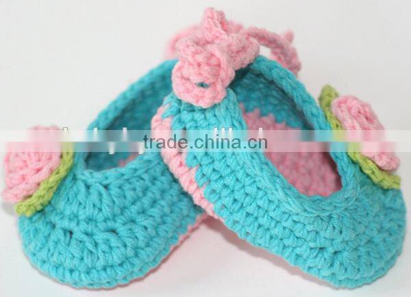 2014 top sales soft sole prewalkers cotton yarn baby shoes