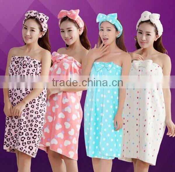 Lovely bow beautiful 9color choice fashion with headbands set made in china comfortable bath towel