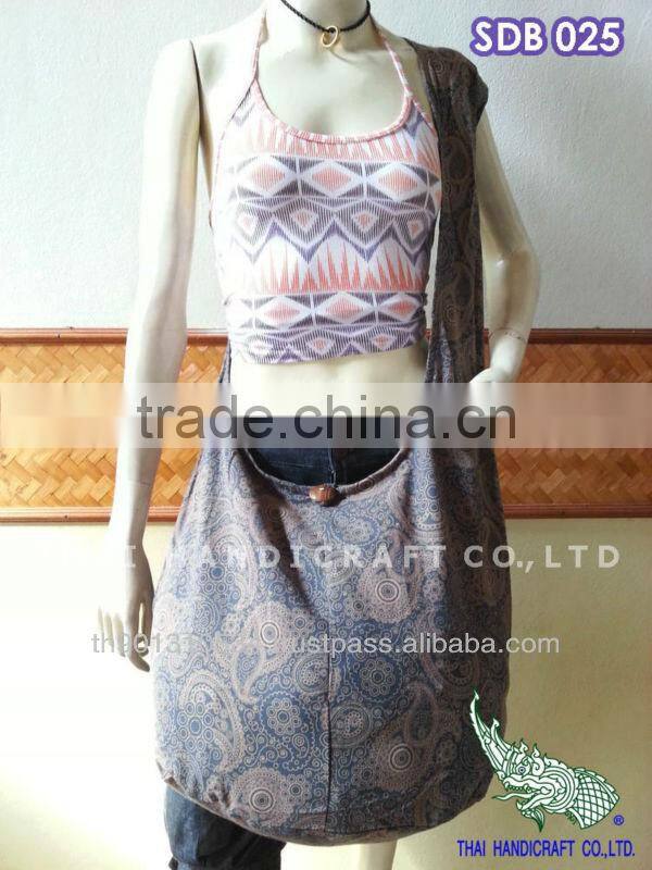 Thai Large Cotton Shoulder Hippie Boho Hobo Paisleys Sling Crossbody Yaam