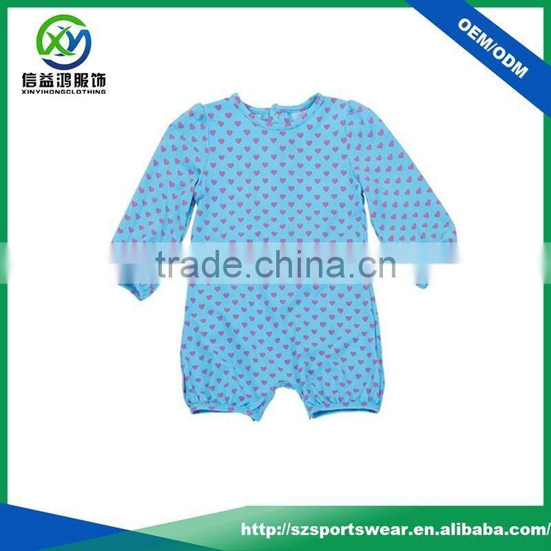 Brand quality soft touch 100 cotton fabric skin-friendly baby bodysuit /jumpsuit