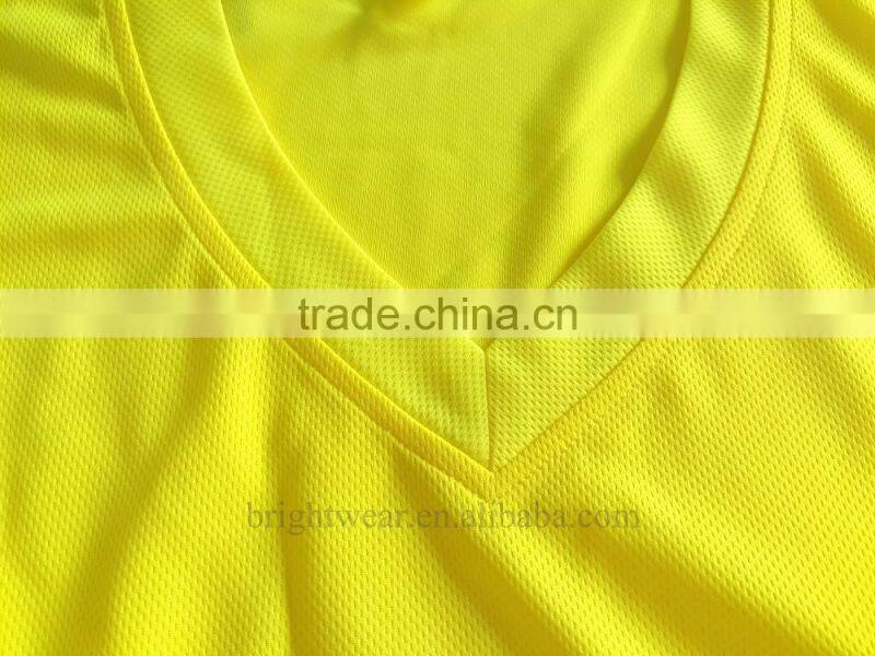 Hi vis sleeveless 3M8710 heat-transfer reflective tape security t-shirt