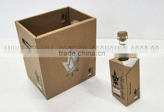 cool design packaging of Kraft corrugated wine box