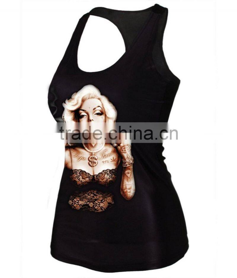 Girls Printed Sleeveless T Shirt Singlet Tank Tops
