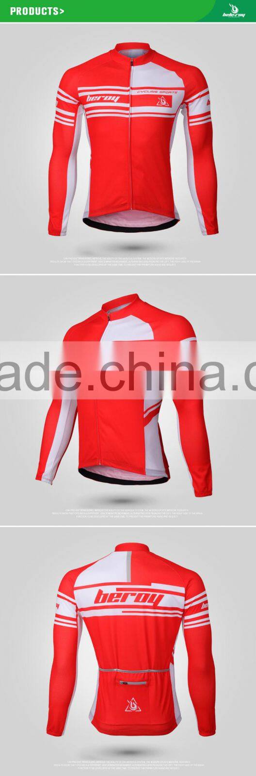 BEROY custom high quality sublimation printing cycling jerseys ,men's long sleeve cycling gear