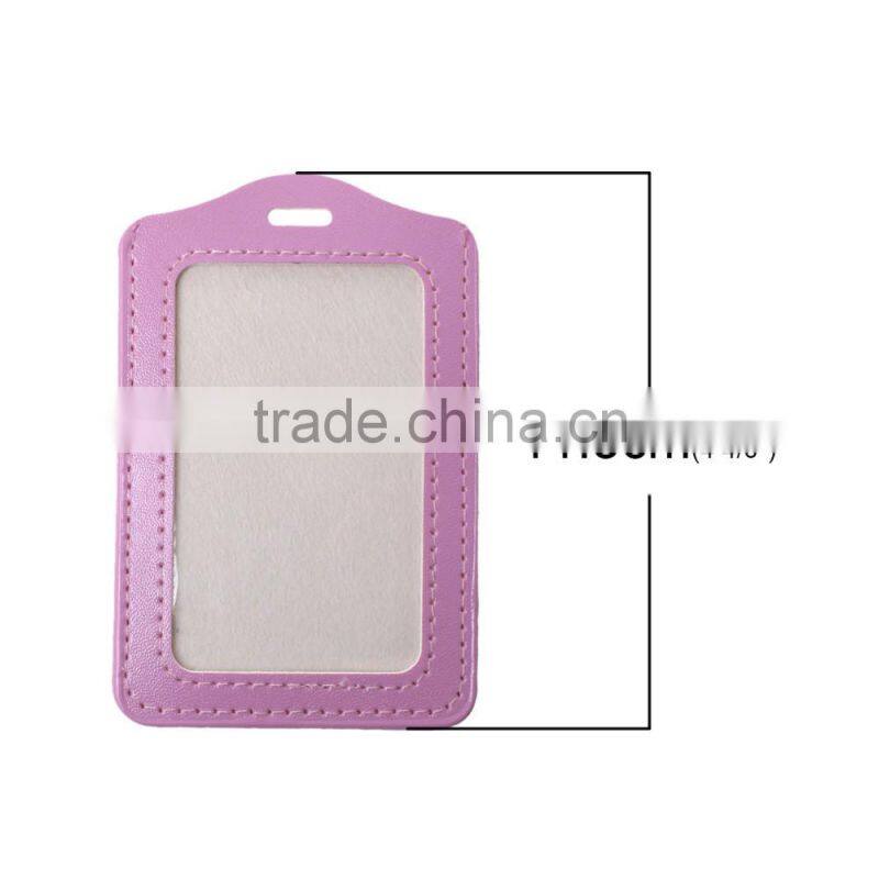 Wholesale Pink VerticalPolyurethane Custom Necklace ID Cards Badges Holders