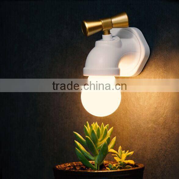 Retro faucet night light light control induction LED table lamp wall lamp