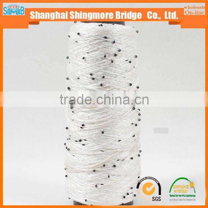 Polyester yarn supplier hot cheap wholesale OEKO-Tex Standard quality 100 polyester beads yarn for knitting